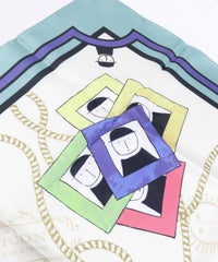 スカーフ右上・ピッコーネイラスト（ライトグリーン）