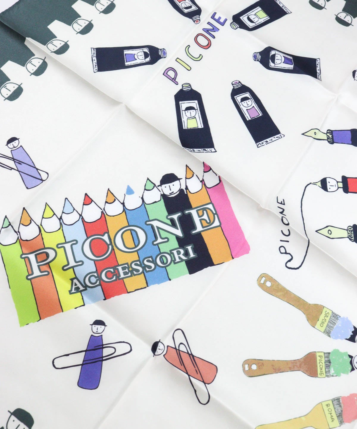 スカーフ表面デザイン（グレー）