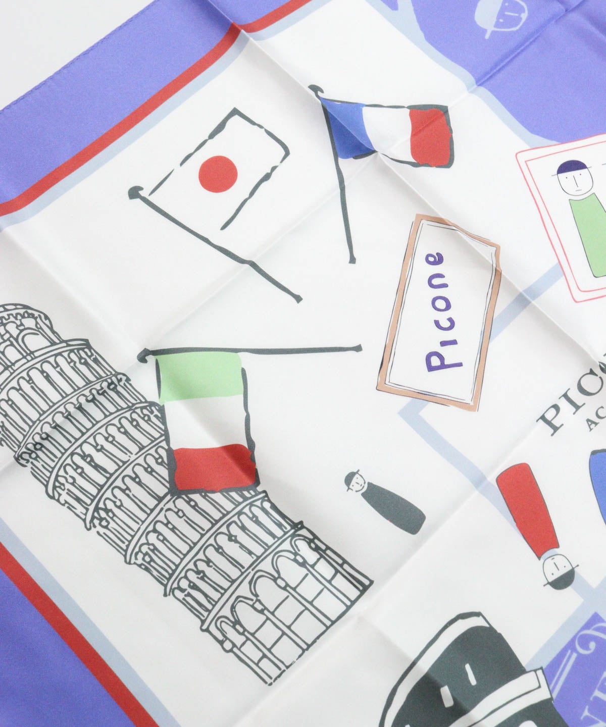 スカーフ表面デザイン（ライトパープル）