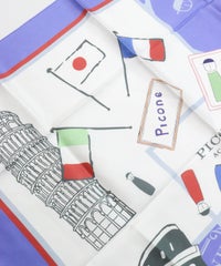 スカーフ表面デザイン（ライトパープル）