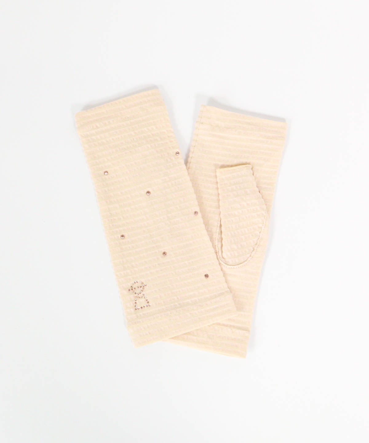 ドットストーンUVアームカバー(ベージュ)