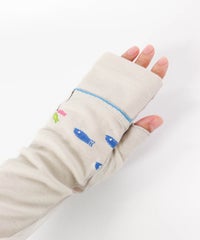 着用イメージ手の甲側(ライトグレー)