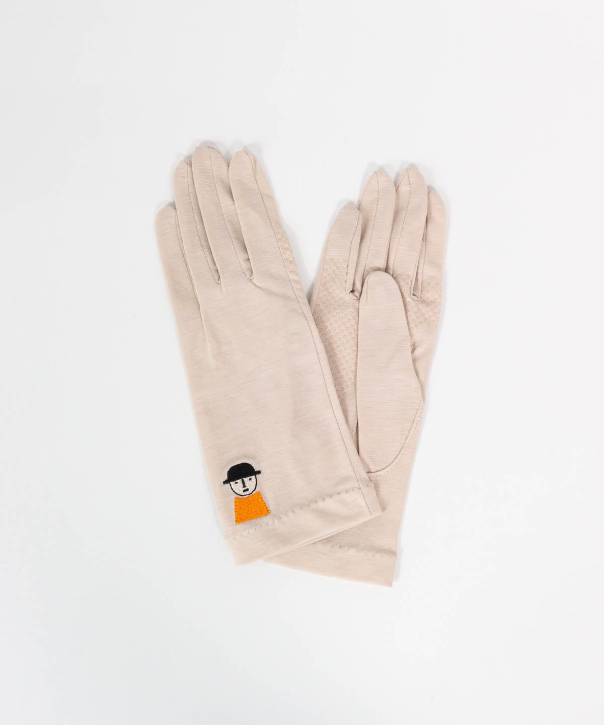 ピコ刺繍UV冷感手袋(ベージュ)