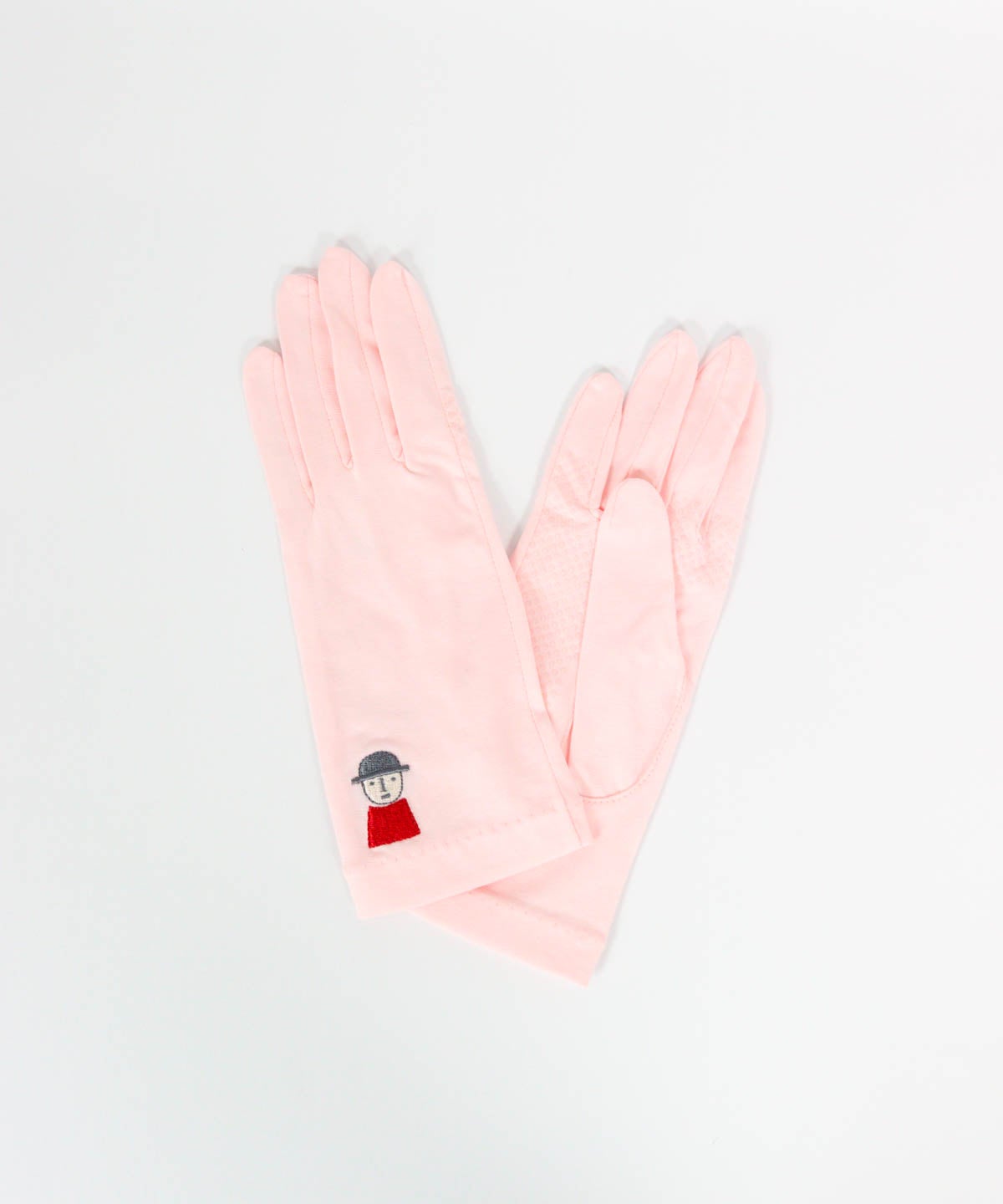 ピコ刺繍UV冷感手袋(ピンク)