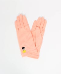 ピコ刺繍UV冷感手袋(ライトオレンジ)