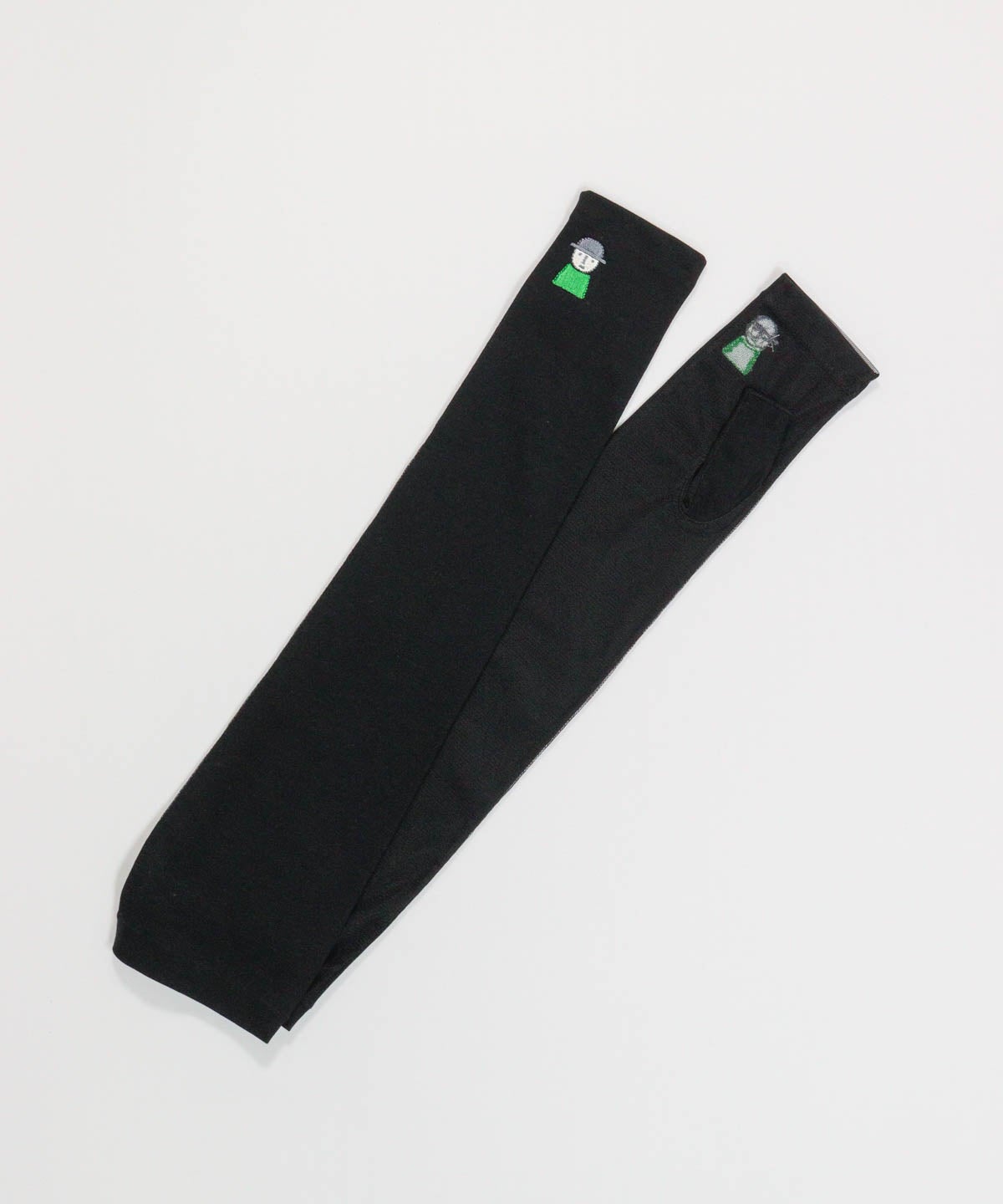 メッシュ切替UV冷感アームカバー(ブラック)