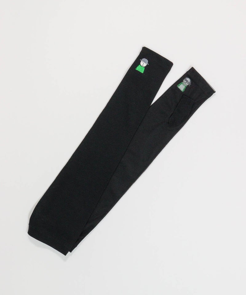 メッシュ切替UV冷感アームカバー(ブラック)