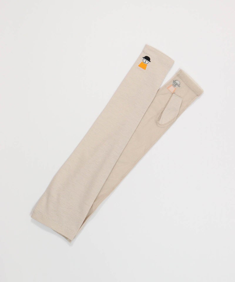 メッシュ切替UV冷感アームカバー(ベージュ)