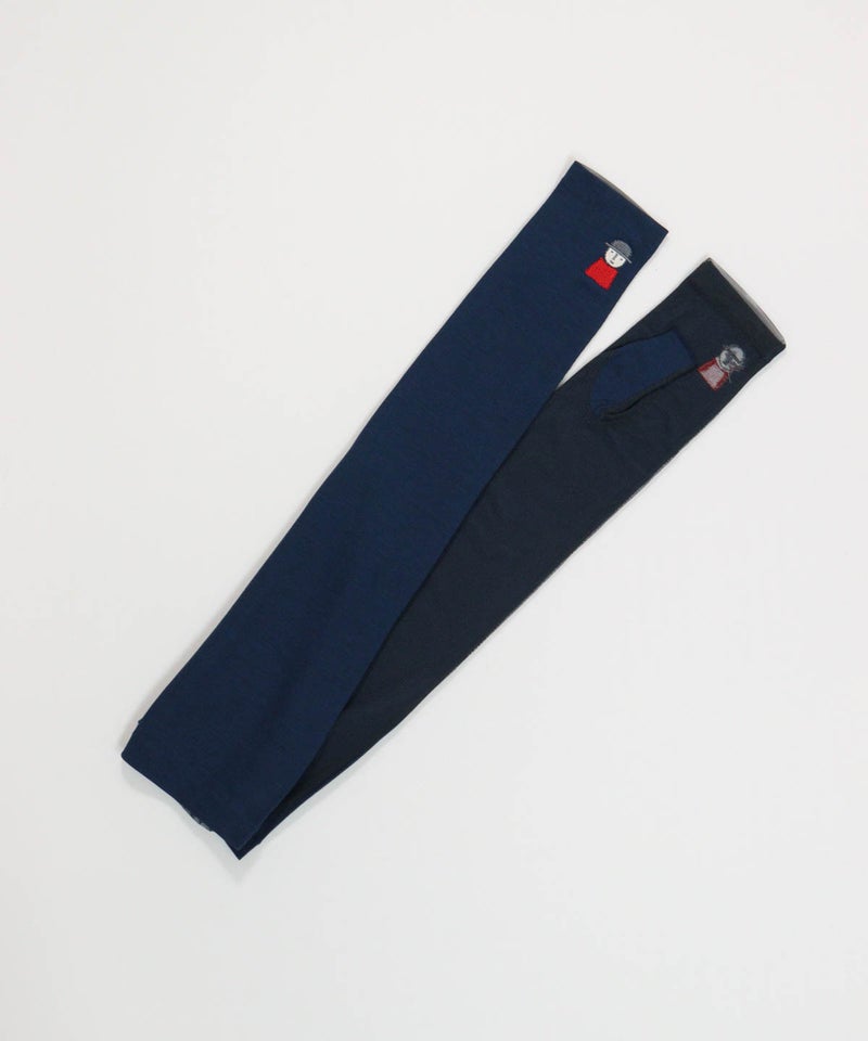 メッシュ切替UV冷感アームカバー(ネイビー)