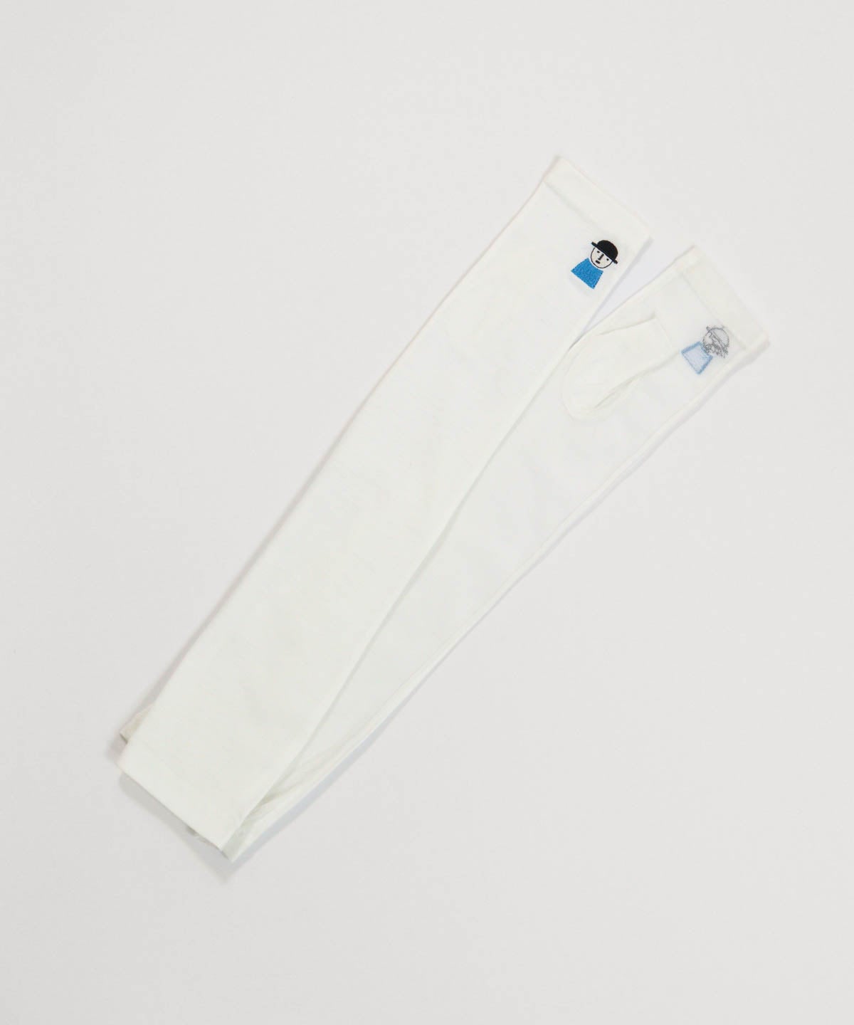 メッシュ切替UV冷感アームカバー(ホワイト)