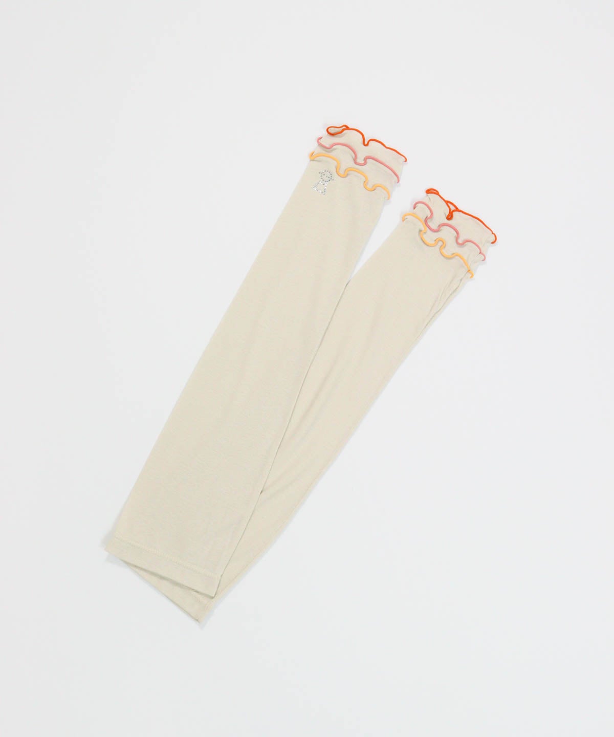 メローフリルUV冷感アームカバー(ベージュ)