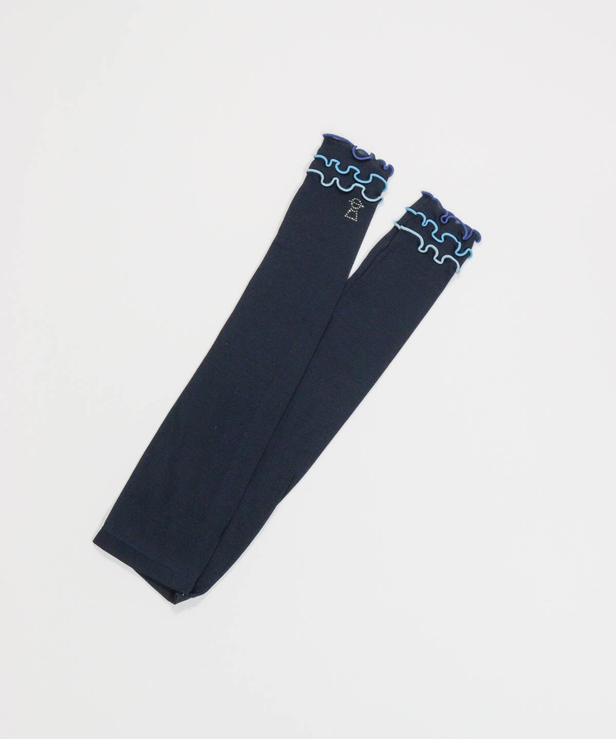 メローフリルUV冷感アームカバー(ネイビー)