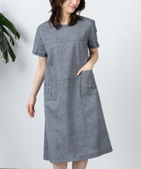 モデル着用画像（グレイッシュブルー）