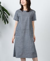 モデル着用画像（グレイッシュブルー）