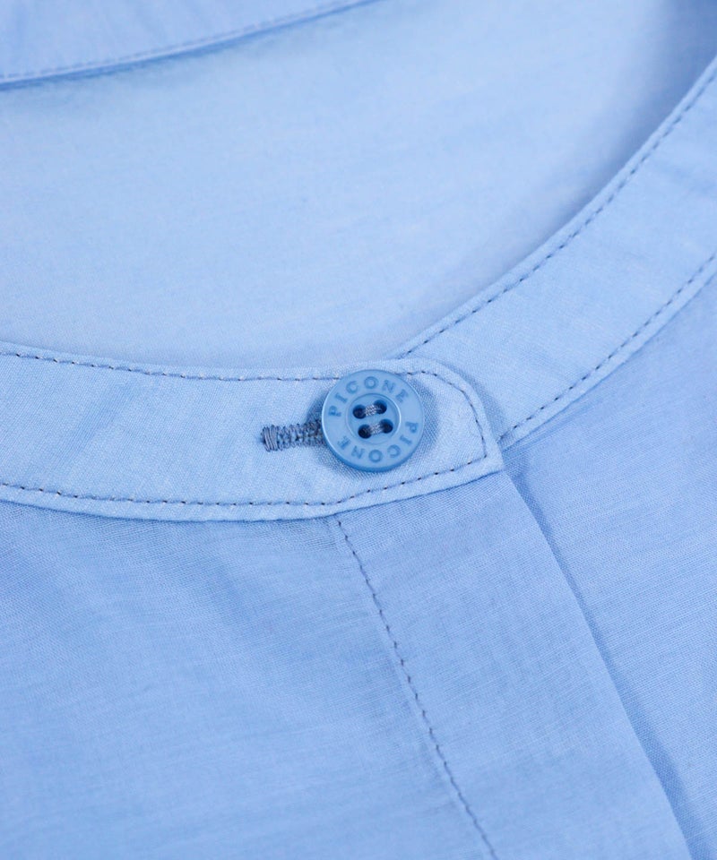 首元・ボタン（ライトブルー）