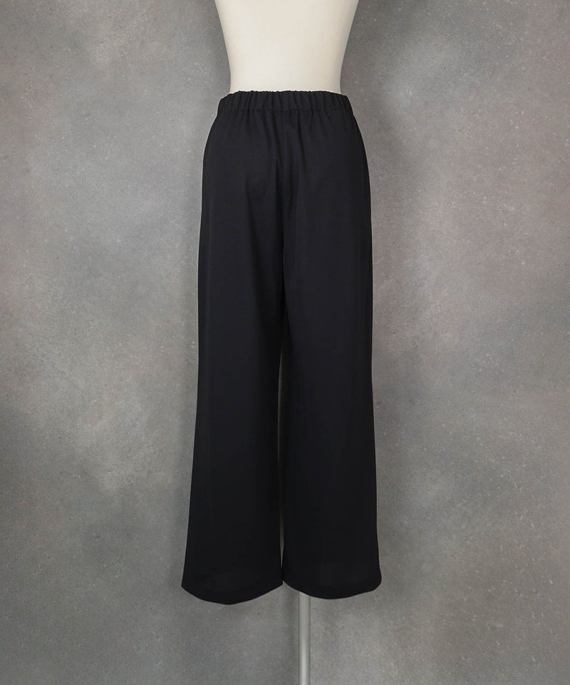 UV速乾ストレートワイドパンツ(ブラック)後ろ