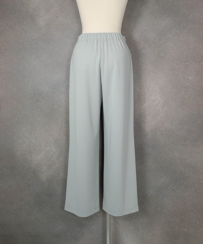 UV速乾ストレートワイドパンツ(ライトグレー)後ろ