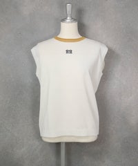 和紙コットン混ノースリプルオーバー（ホワイト）前