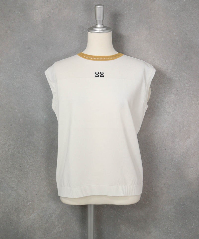 和紙コットン混ノースリプルオーバー（ホワイト）前