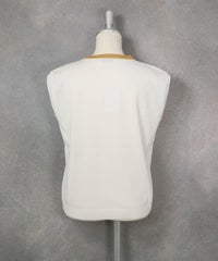 和紙コットン混ノースリプルオーバー（ホワイト）後ろ