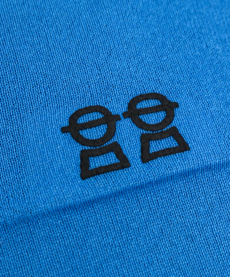 胸元ピコシルエット（ブルー）