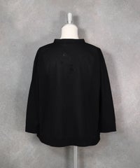 和紙コットン混シアーカーディガン（ブラック）後ろ