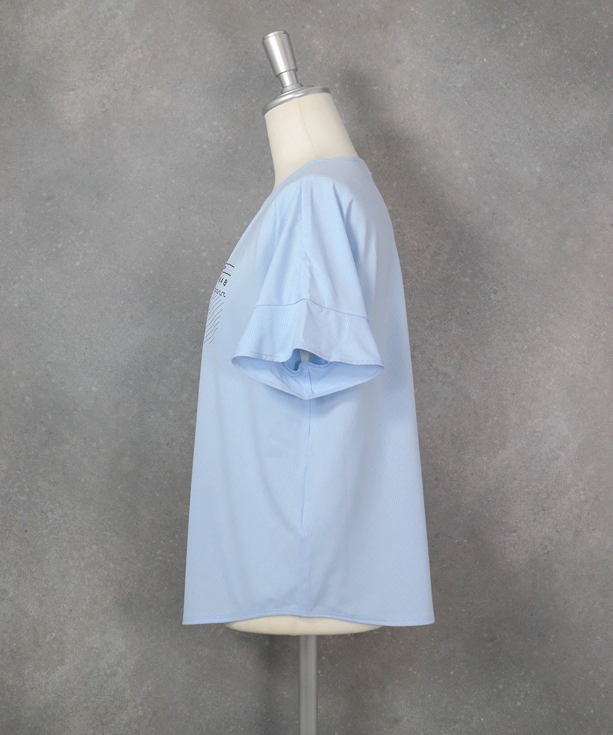 ドットロゴイラストプルオーバー（ライトブルー）横