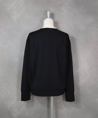チュールラインカーディガン（ブラック）後ろ