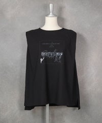 UV冷感ボックスノースリプルオーバー(ブラック)前