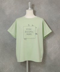 コットン100％UV冷感刺繍プルオーバー(ライトグリーン)前