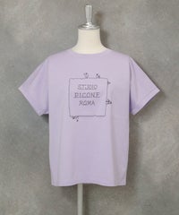 コットン100％UV冷感刺繍プルオーバー(ライトパープル)前