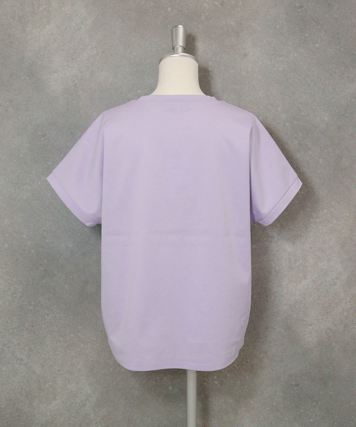 コットン100％UV冷感刺繍プルオーバー(ライトパープル)後ろ