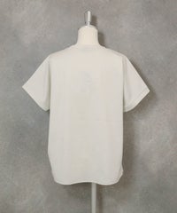 コットン100％UV冷感刺繍プルオーバー(ライトグレー)後ろ