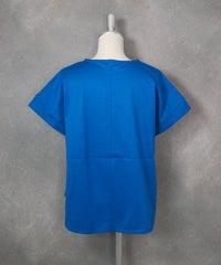 コットン100％刺繍冷感プルオーバー（ブルー）後ろ