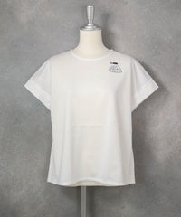 コットン100％刺繍冷感プルオーバー（ホワイト）前