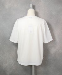 コットン100％冷感プリントプルオーバー（ホワイト×オレンジ）後ろ