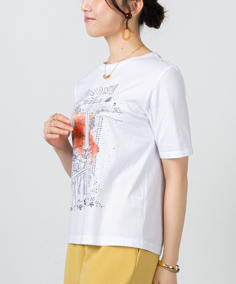 モデル着用画像（ホワイト×オレンジ）