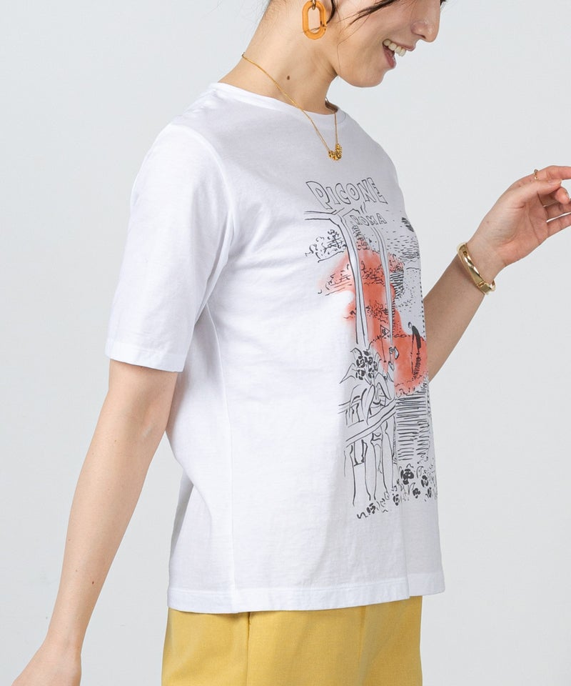 モデル着用画像（ホワイト×オレンジ）