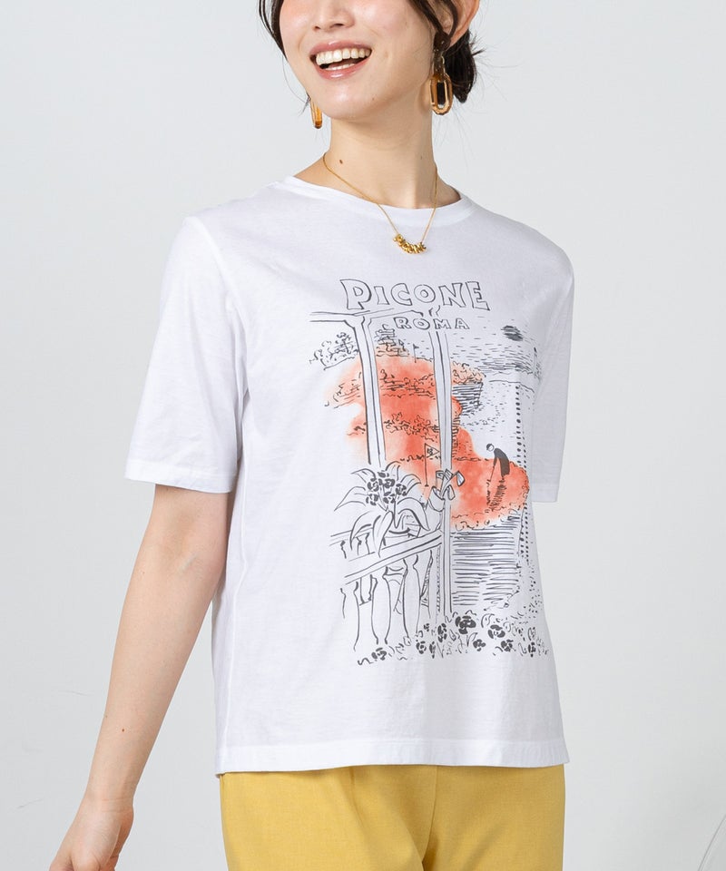 モデル着用画像（ホワイト×オレンジ）