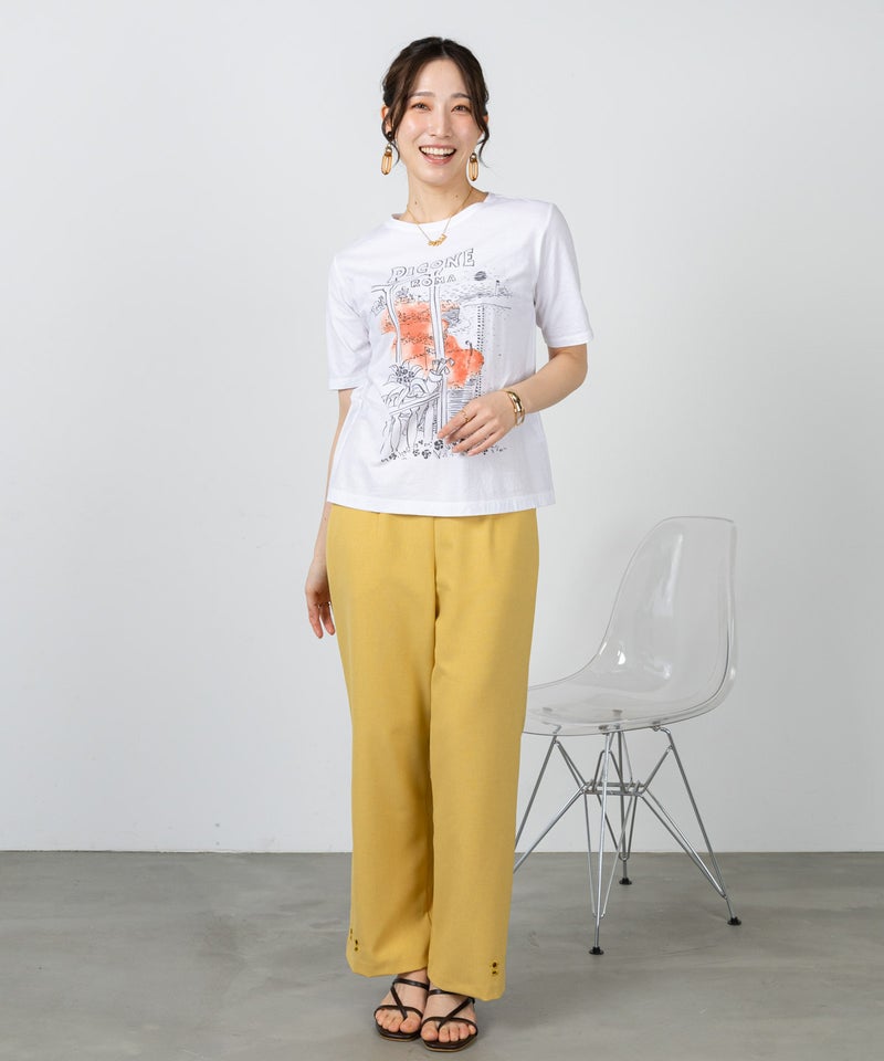 モデル着用画像（ホワイト×オレンジ）