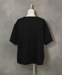 コットン100％ラメ刺繍プルオーバー(ブラック)後ろ