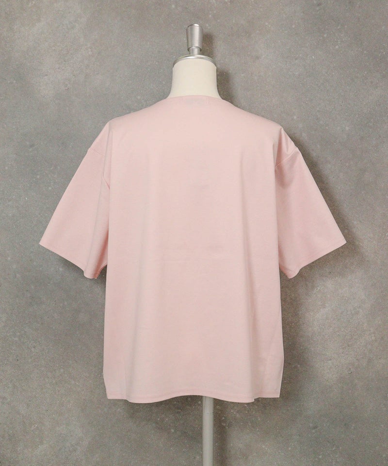 コットン100％ラメ刺繍プルオーバー(ピンク)後ろ