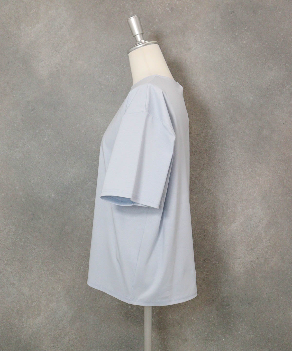 コットン100％ラメ刺繍プルオーバー(ライトブルー)横