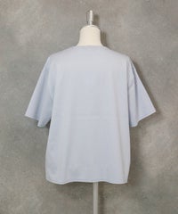 コットン100％ラメ刺繍プルオーバー(ライトブルー)後ろ