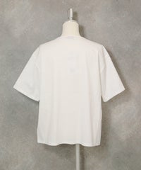 コットン100％ラメ刺繍プルオーバー(ホワイト)後ろ