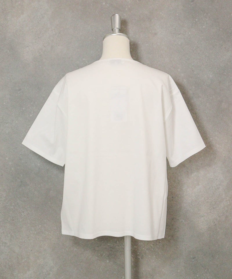 コットン100％ラメ刺繍プルオーバー(ホワイト)後ろ