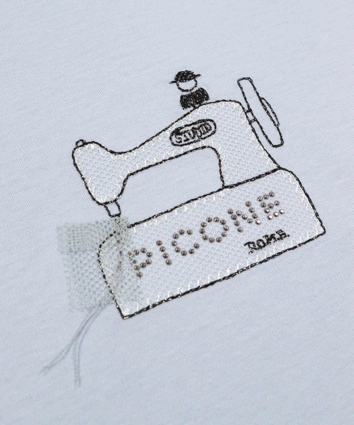コットン100％ラメ刺繍プルオーバー|スタジオピッコーネ - ゴルフ