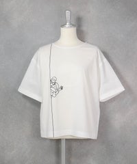 コットン100％プリント冷感プルオーバー（ホワイト）前