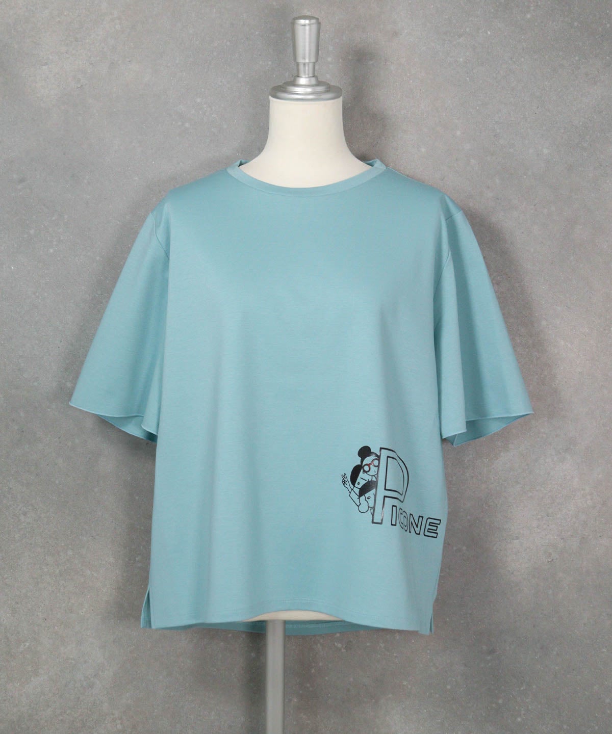 UV冷感プリントプルオーバー（ライトブルー）前