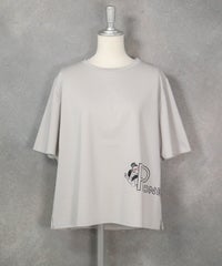 UV冷感プリントプルオーバー（ライトグレー）前